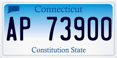CT license plate AP73900