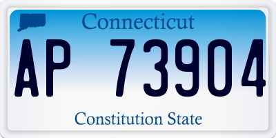 CT license plate AP73904