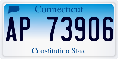 CT license plate AP73906