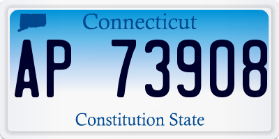 CT license plate AP73908