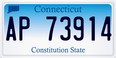 CT license plate AP73914