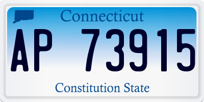 CT license plate AP73915