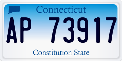 CT license plate AP73917
