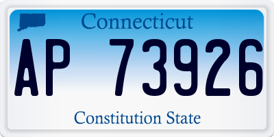 CT license plate AP73926