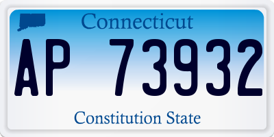 CT license plate AP73932