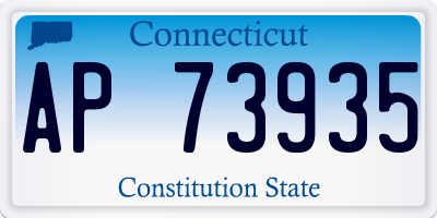 CT license plate AP73935