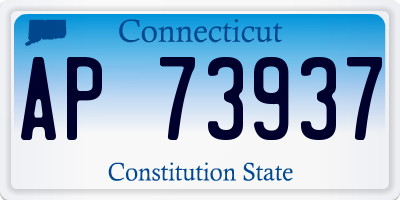 CT license plate AP73937
