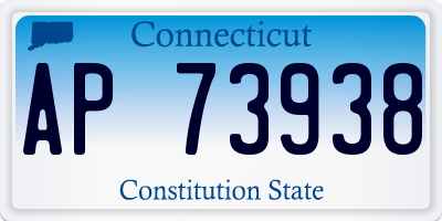 CT license plate AP73938