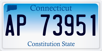 CT license plate AP73951