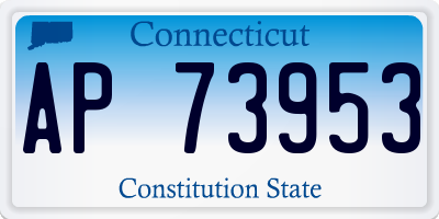 CT license plate AP73953