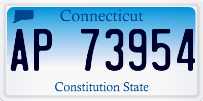 CT license plate AP73954
