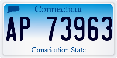 CT license plate AP73963