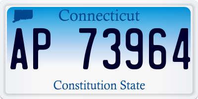 CT license plate AP73964
