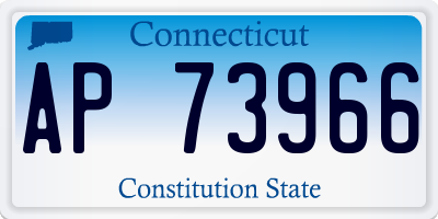 CT license plate AP73966