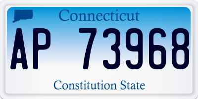CT license plate AP73968