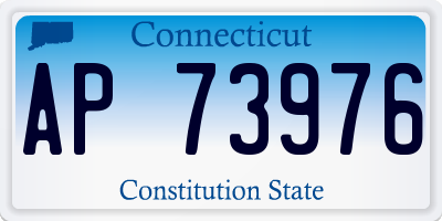 CT license plate AP73976