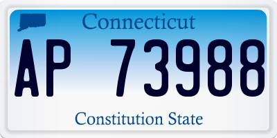 CT license plate AP73988