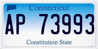CT license plate AP73993