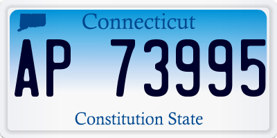 CT license plate AP73995