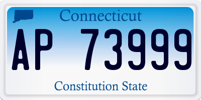 CT license plate AP73999