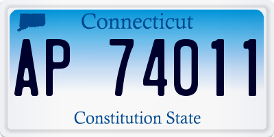 CT license plate AP74011
