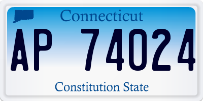 CT license plate AP74024