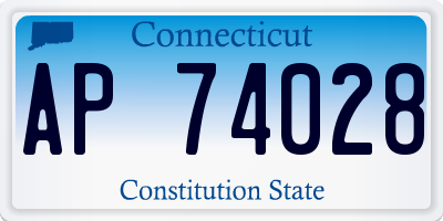 CT license plate AP74028