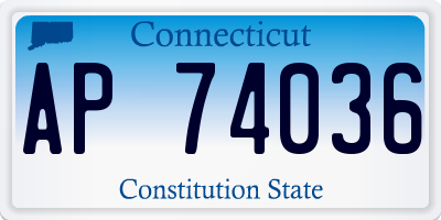 CT license plate AP74036