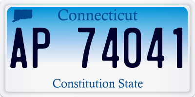 CT license plate AP74041