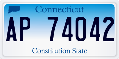 CT license plate AP74042