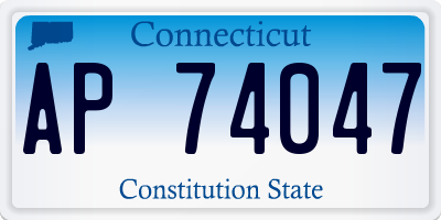 CT license plate AP74047