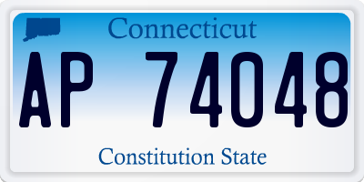 CT license plate AP74048