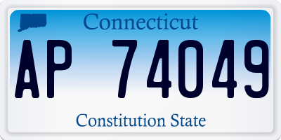 CT license plate AP74049