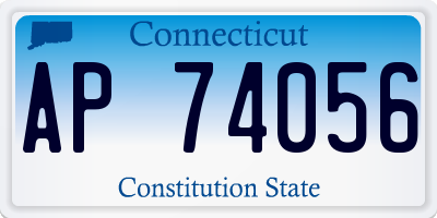 CT license plate AP74056
