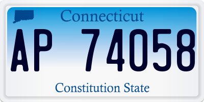 CT license plate AP74058