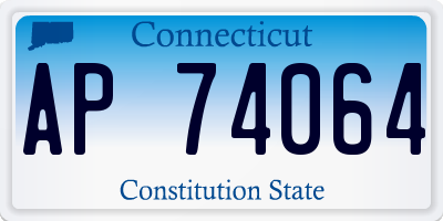 CT license plate AP74064