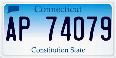 CT license plate AP74079