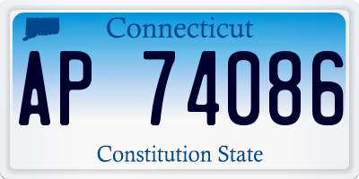 CT license plate AP74086