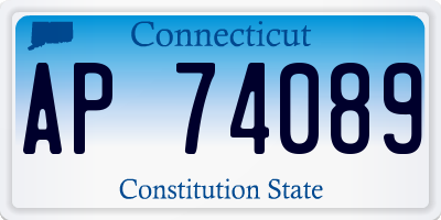 CT license plate AP74089