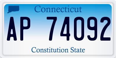CT license plate AP74092