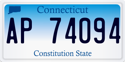 CT license plate AP74094
