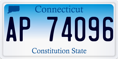 CT license plate AP74096