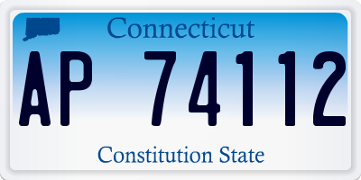 CT license plate AP74112