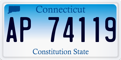 CT license plate AP74119