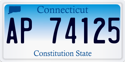 CT license plate AP74125