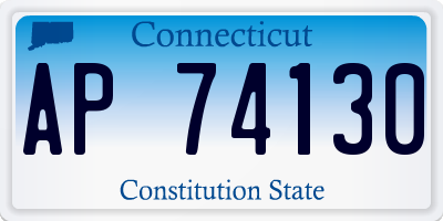 CT license plate AP74130