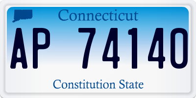 CT license plate AP74140