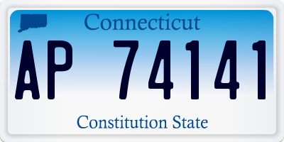 CT license plate AP74141