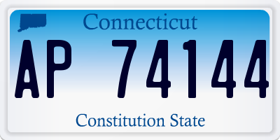 CT license plate AP74144