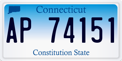 CT license plate AP74151